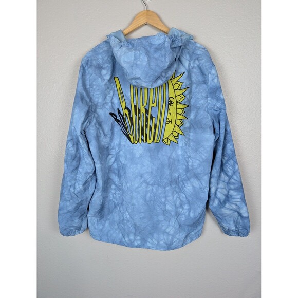 Teenage Bored Jacket Mens Large Blue Tie Dye Nylon - Picture 2 of 8